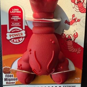 Nylabone Red Lobster crawfish Dog Chew Toy